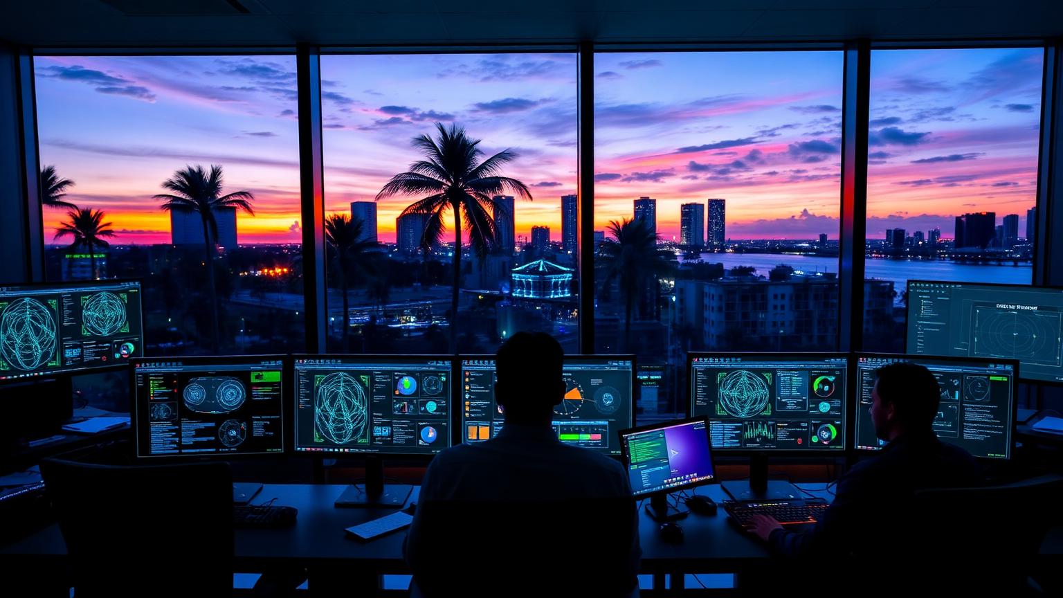 Cybrvault Managed IT & MSP blog post illustration for "Managed IT Services in Miami: The 2026 Buyer's Guide for Small & Mid-Size Businesses"