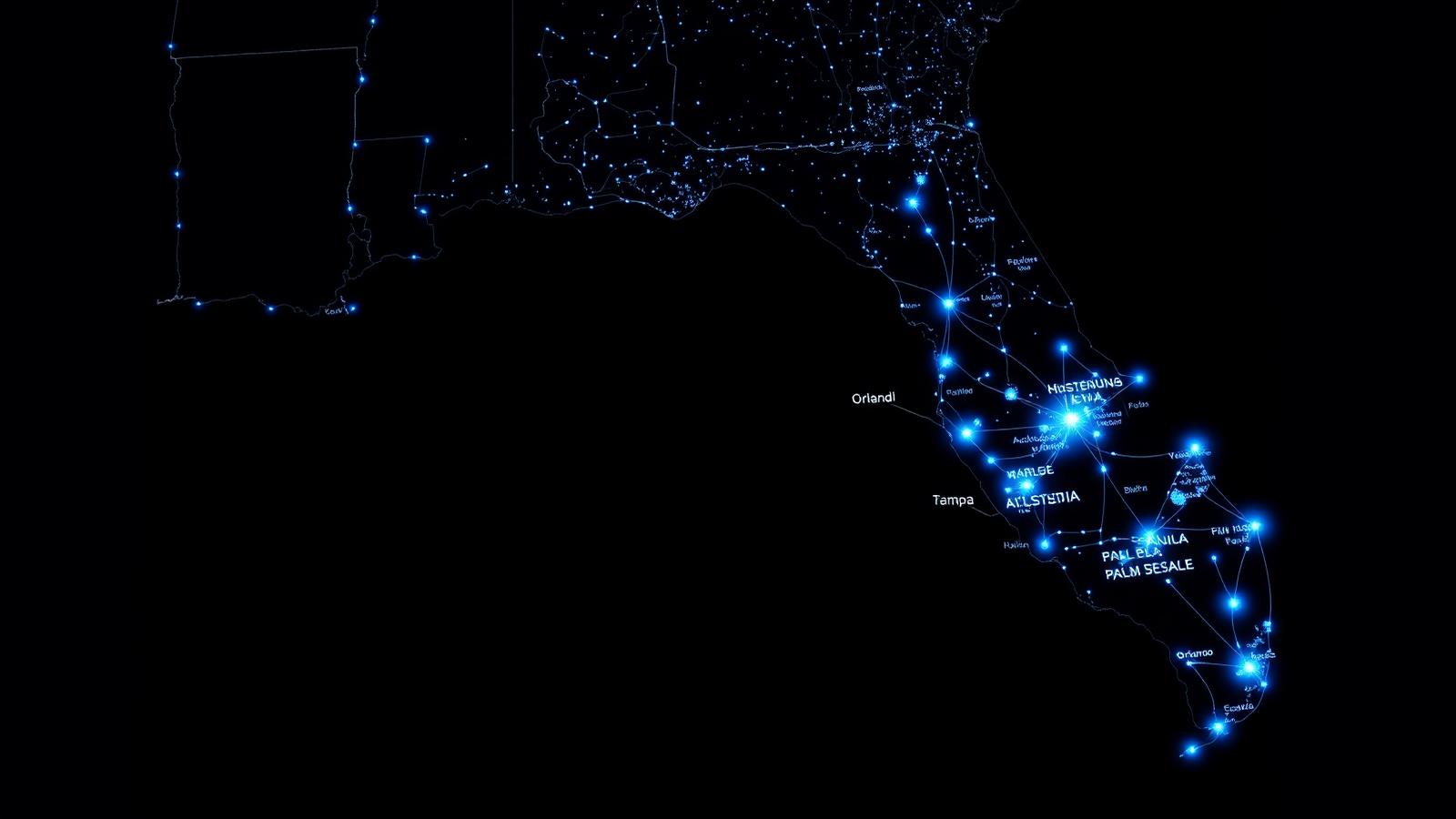 Map of South Florida showing Cybrvault cybersecurity service coverage across Miami-Dade, Broward and Palm Beach counties